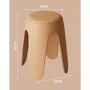 Noki Stackable Stool - Black (Faux Leather) - 7