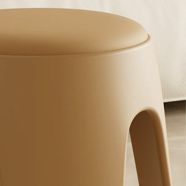 Noki Stackable Stool - Black (Faux Leather) - 9