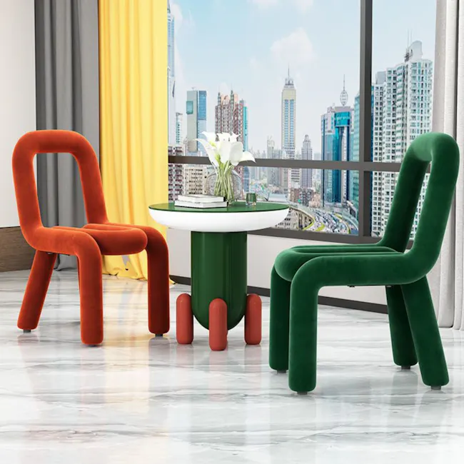 Pilo Chair - White (Velvet) - 5