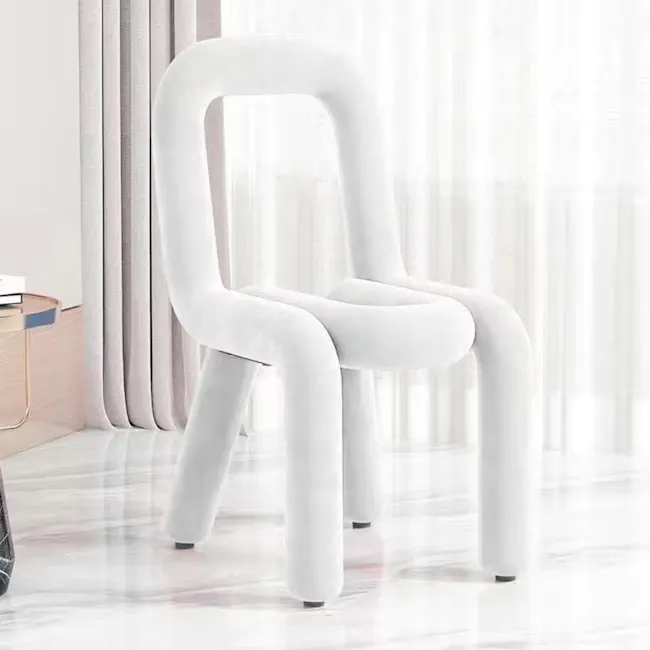 Pilo Chair - White (Velvet) - 2