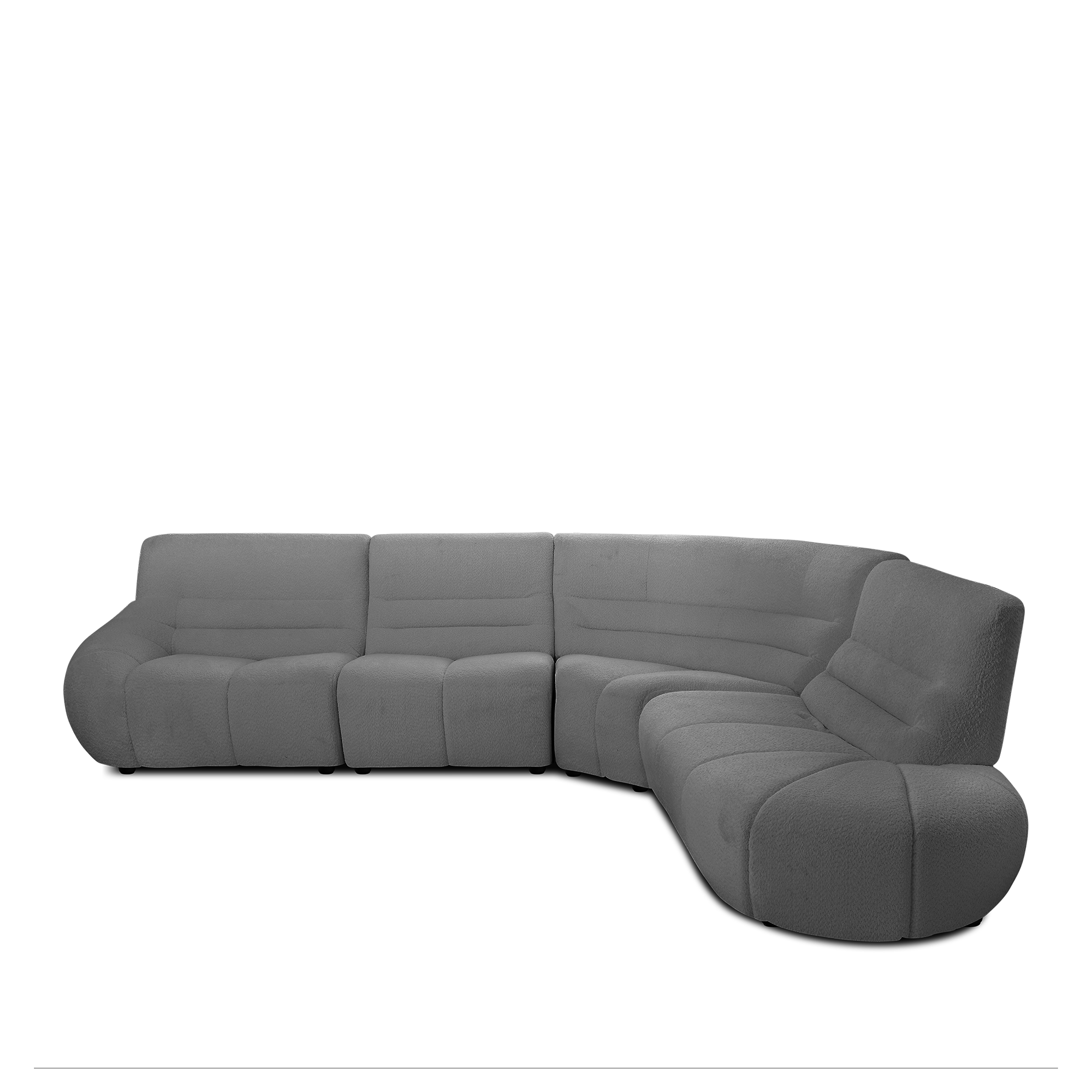 Tara 4 Seater Corner Extended Sofa - Dark Grey - Image 1