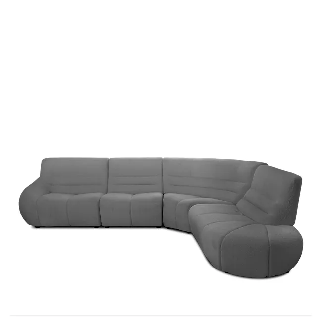 Tara 4 Seater Corner Extended Sofa - Dark Grey - 1