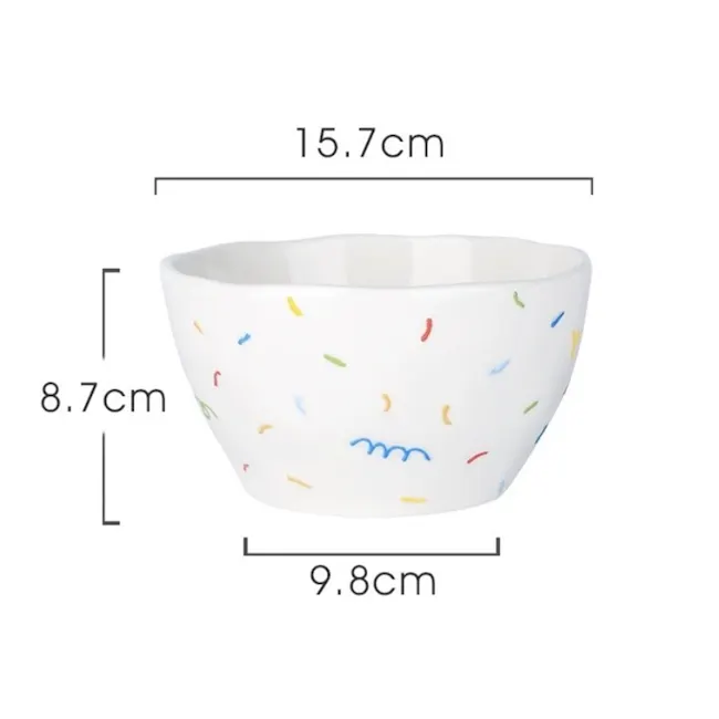 Confetti Ceramic Soup Bowl 16cm - 4
