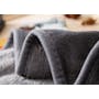 Marlow Velvet Plush Blanket - Dark Grey - 3