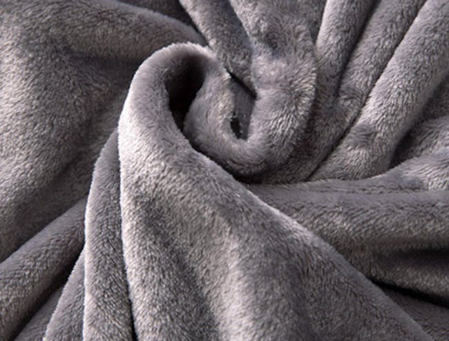 Marlow Velvet Plush Blanket - Dark Grey - 2