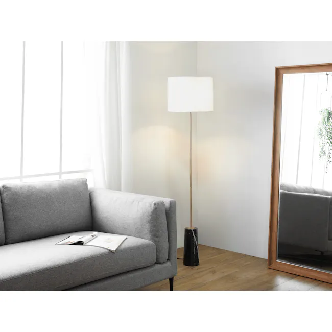 (As-is) Alyssa Floor Lamp - White, Copper - 11