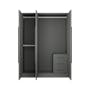 Lucca 3 Door Wardrobe 7 - Graphite Linen - 0