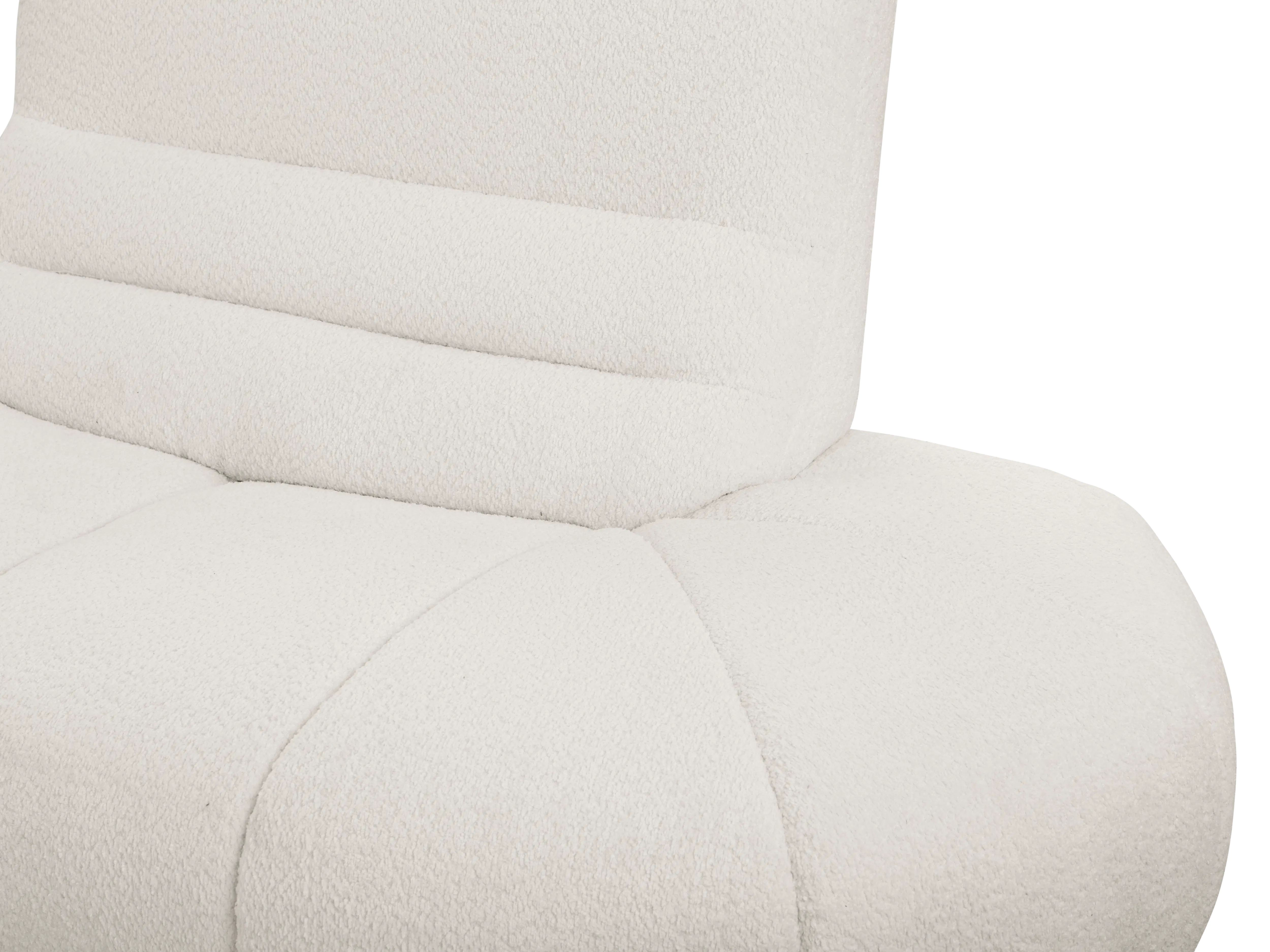 Tara 3 Seater Corner Extended Sofa - Beige - 19 - Luxurious, plush, white fabric sofa, Modern design, minimalist decor