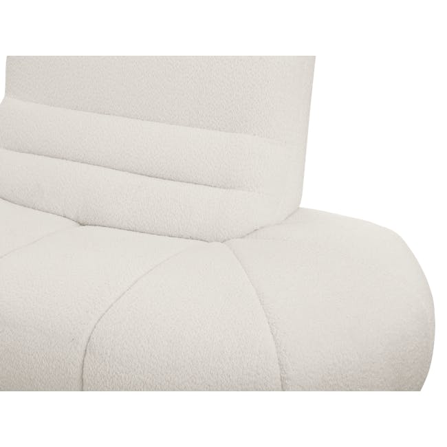 Tara 3 Seater Extended Sofa - Beige - 15 - Luxurious, plush, white fabric sofa, Modern design, minimalist decor, Soft