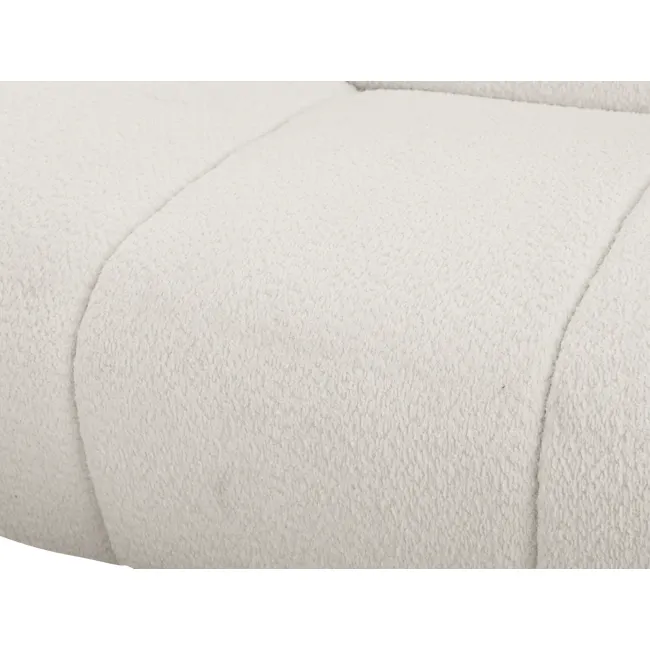 Tara Right Extended Chaise Sofa Unit - Beige - 7 - White textured fabric, soft and fluffy, luxurious, cozy, comfortable