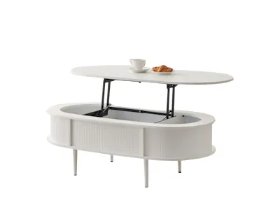 (As-is) Roman Lift-Up Coffee Table 1.2m - White
