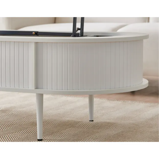 (As-is) Roman Lift-Up Coffee Table 1.2m - White - 14
