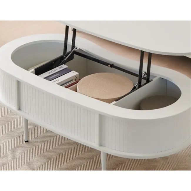(As-is) Roman Lift-Up Coffee Table 1.2m - White - 11