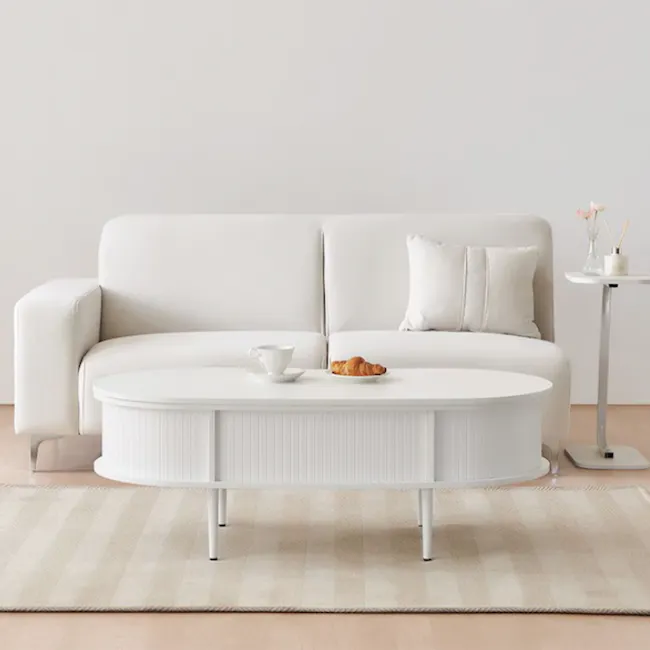(As-is) Roman Lift-Up Coffee Table 1.2m - White - 12