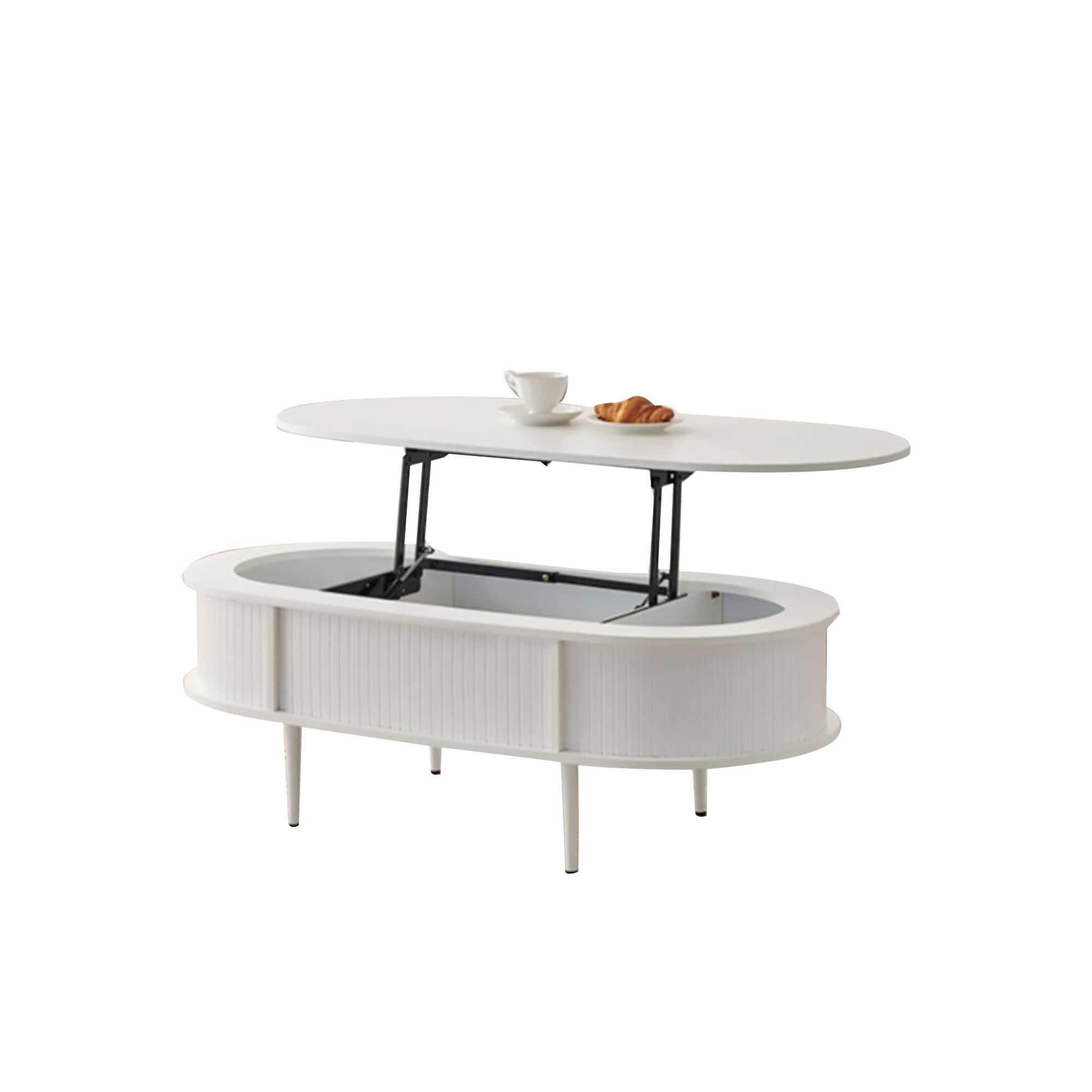 Roman Lift-Up Coffee Table 1.2m - White
