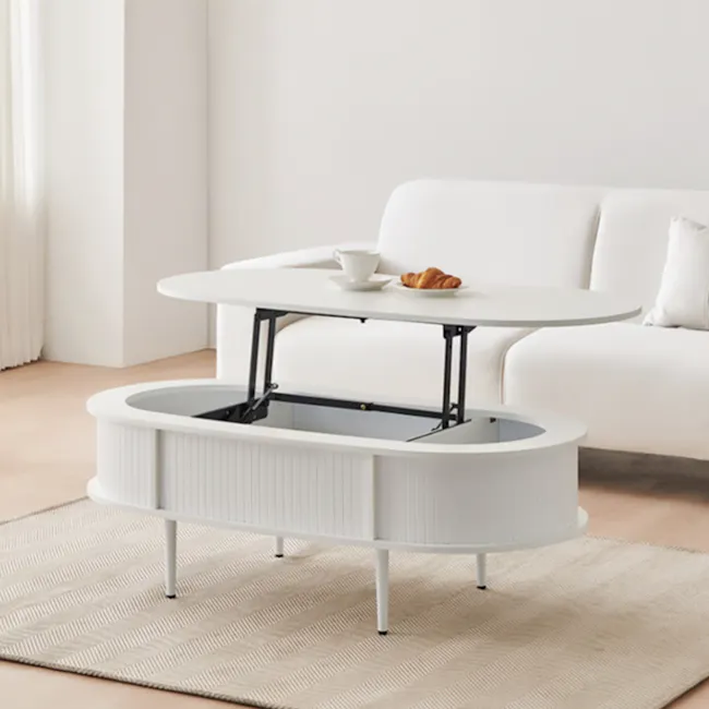 Roman Lift-Up Coffee Table 1.2m - White - 15