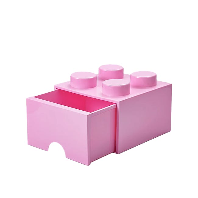 Skyler Building Block Stackable Storage Box - Pink - 1