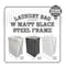 HOUZE Laundry Bag with Matt Steel Frame - Grey Checkered - 3