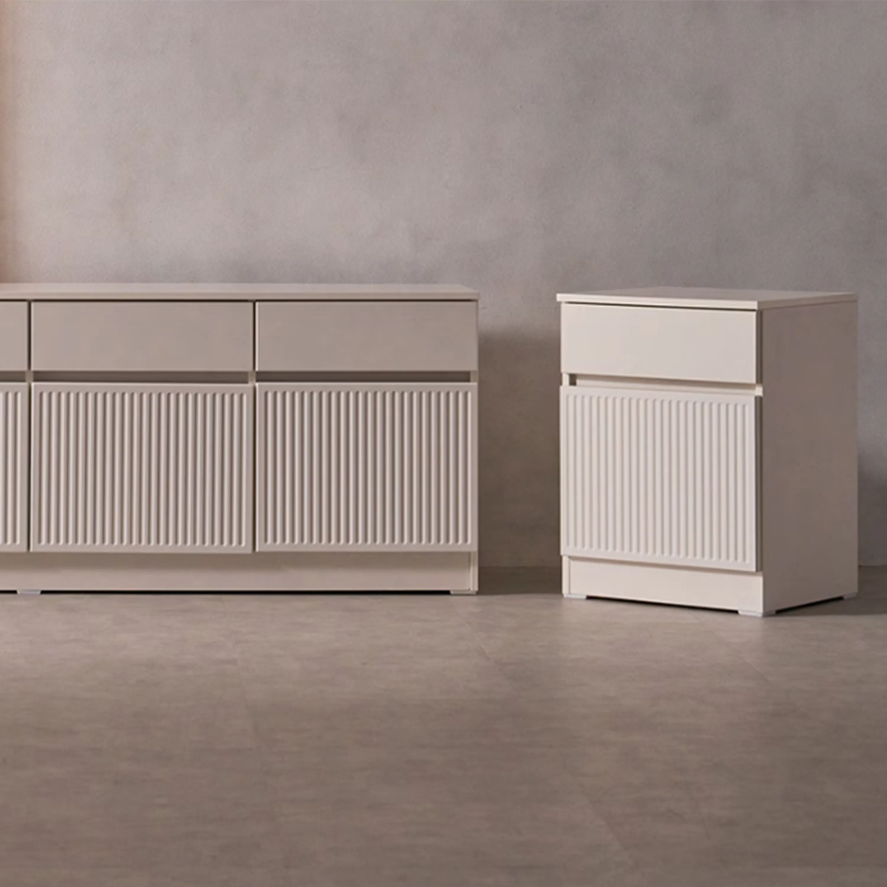 (As-is) Wynn Bedside Table - Cream White - 3 - 16