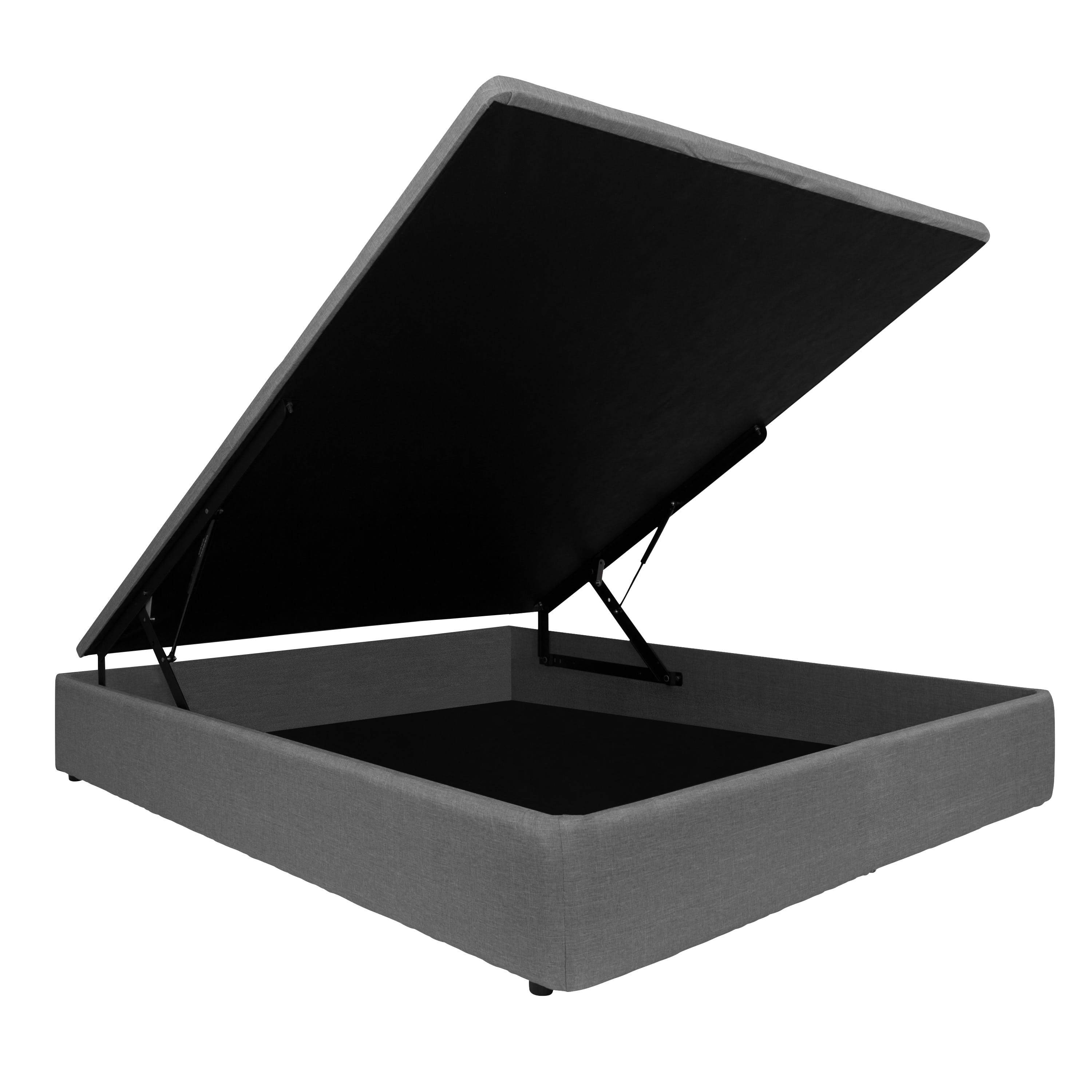 ESSENTIALS Queen Storage Bed Grey (Fabric), ESSENTIALS Beds by HipVan