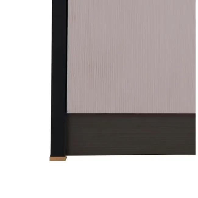 Harvey 2 Door Shoe Cabinet - Grey - 6 - Modern minimalist design, sleek black frame, neutral beige background, contemporary