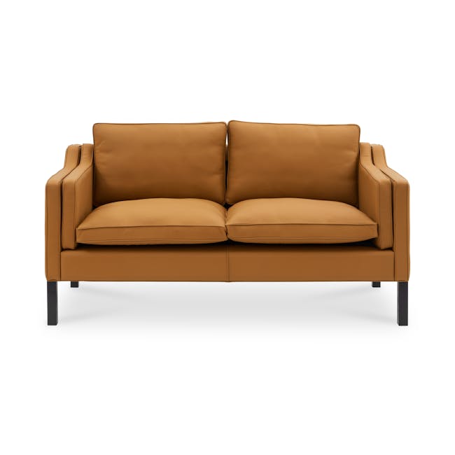 (As-is) Edward 2 Seater Sofa - Tan (Genuine Cowhide) - 0