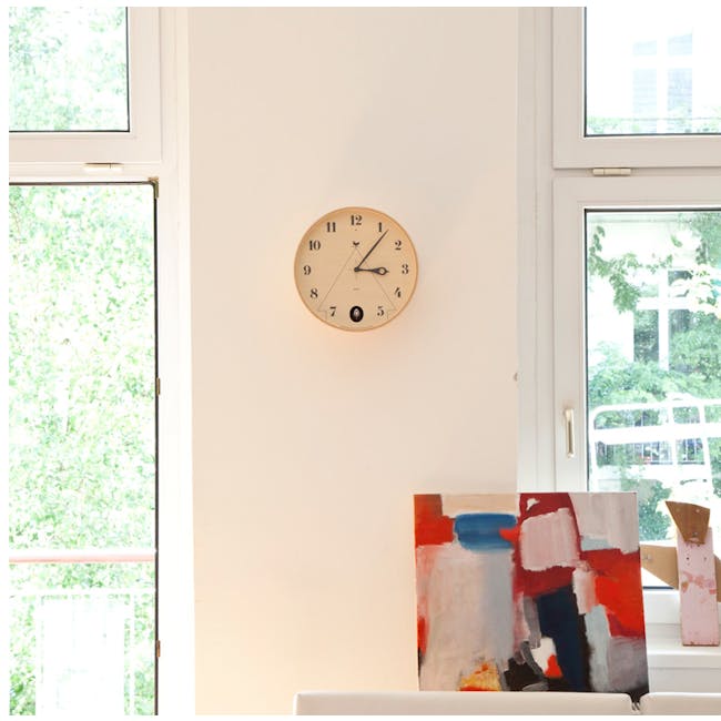 Pace M Size Wall Clock - Natural Wood - 4