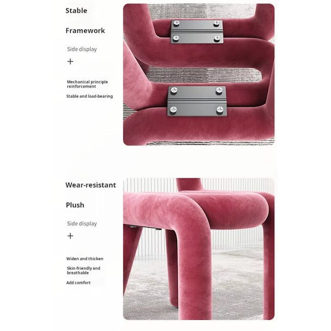 Pilo Chair - Orange (Velvet) - 8