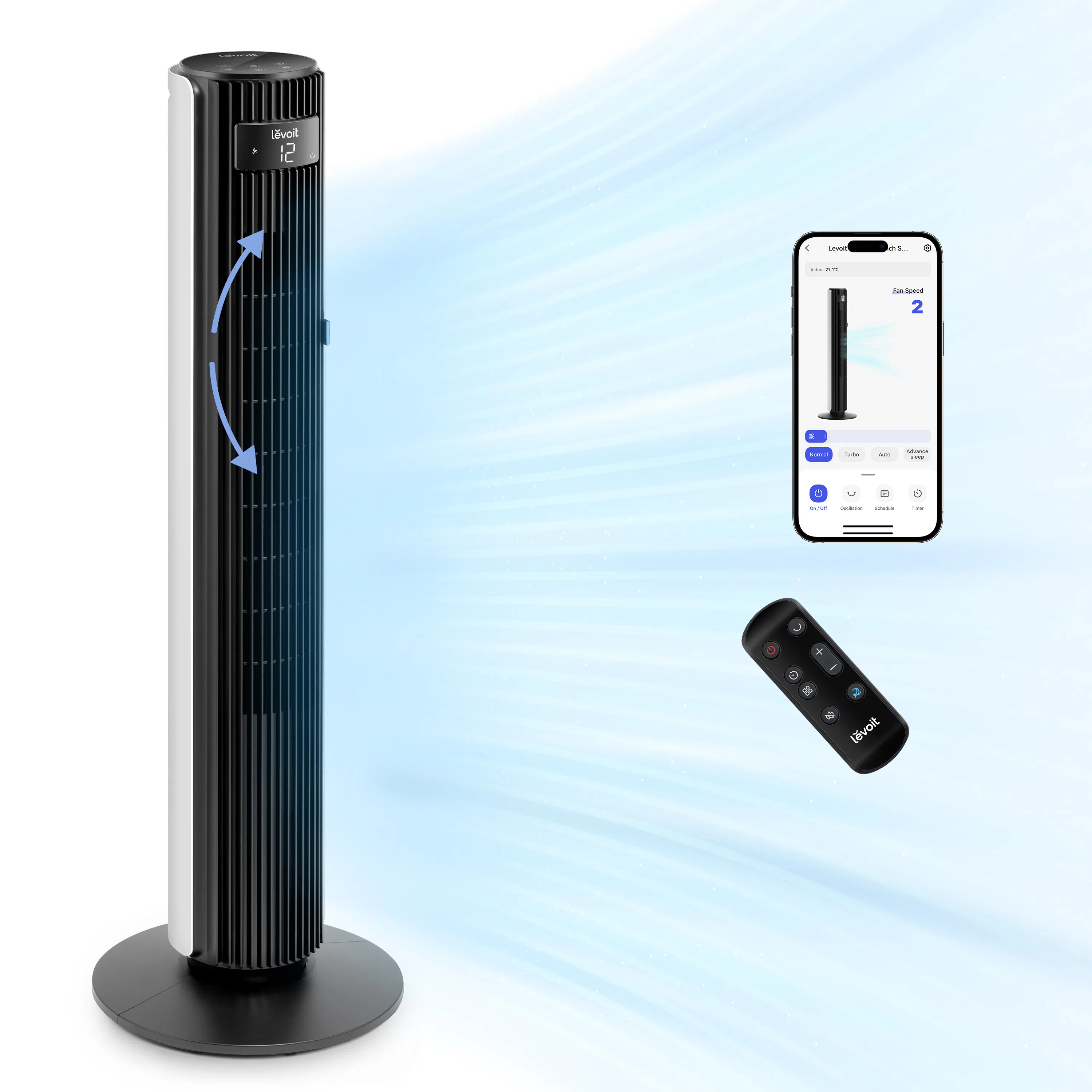 Levoit Classic Pro Smart 42 Inch Tower Fan with DC Motor - 9