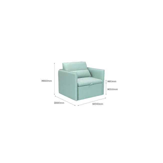 Ryden Sofa Bed - Light Slate - 6