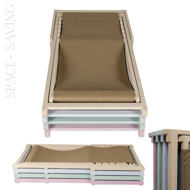 Nap Hammock Foldable Lounge Chair - Beige - 19