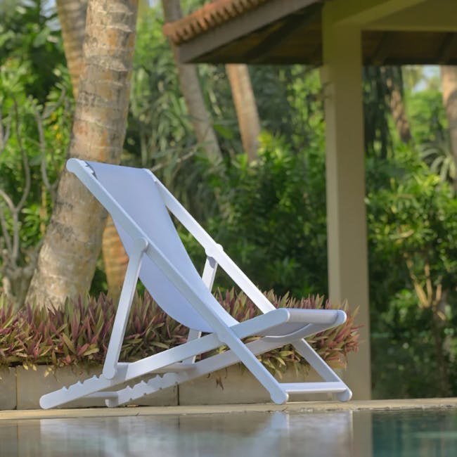 Nap Hammock Foldable Lounge Chair - Beige - 3