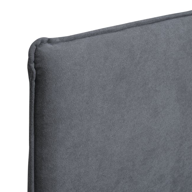 Arthur Queen Divan Bed - Urban Grey (Fabric) - 3 - Sleek and modern gray fabric with subtle texture, High-quality, dark gray