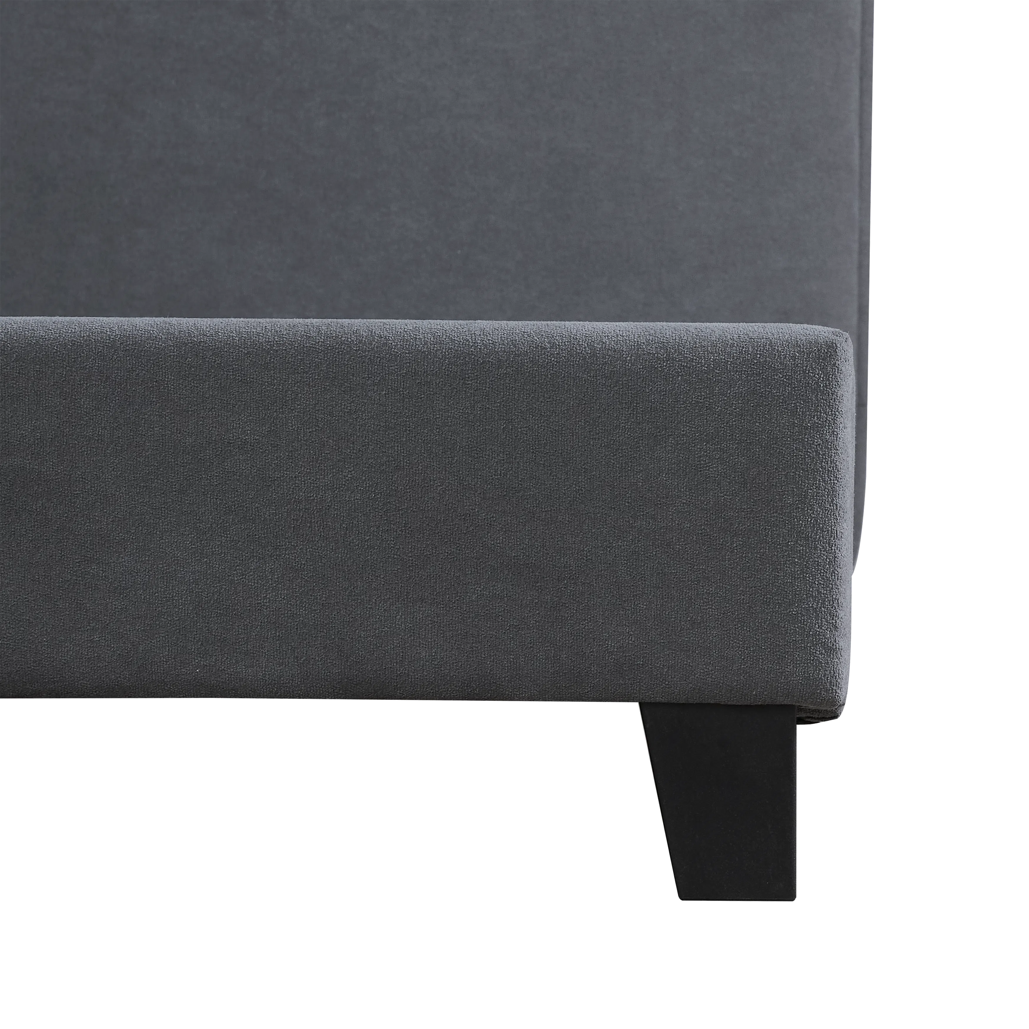 Arthur Queen Divan Bed in Urban Grey with 2 Herschel Bedside Table in Walnut - 7