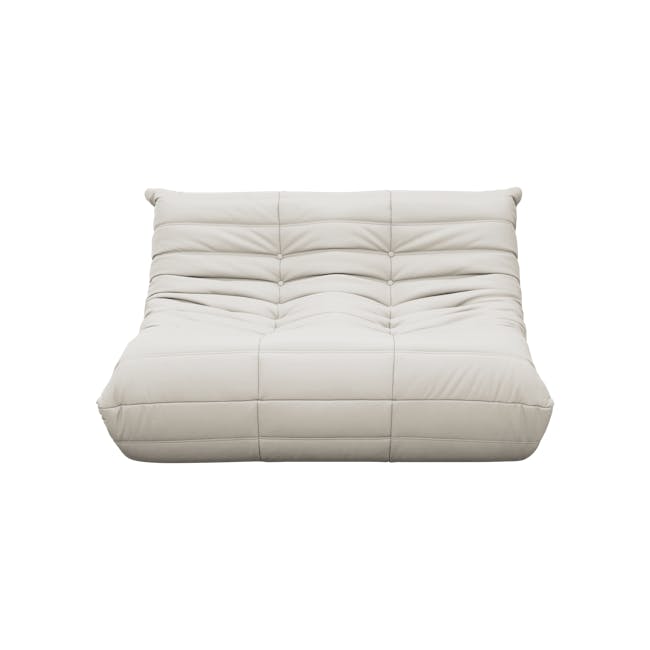 Hayward 2 Seater Low Sofa - Taupe (Faux Leather) - 1