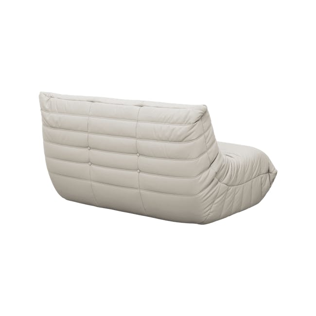 Hayward 2 Seater Low Sofa - Taupe (Faux Leather) - 3