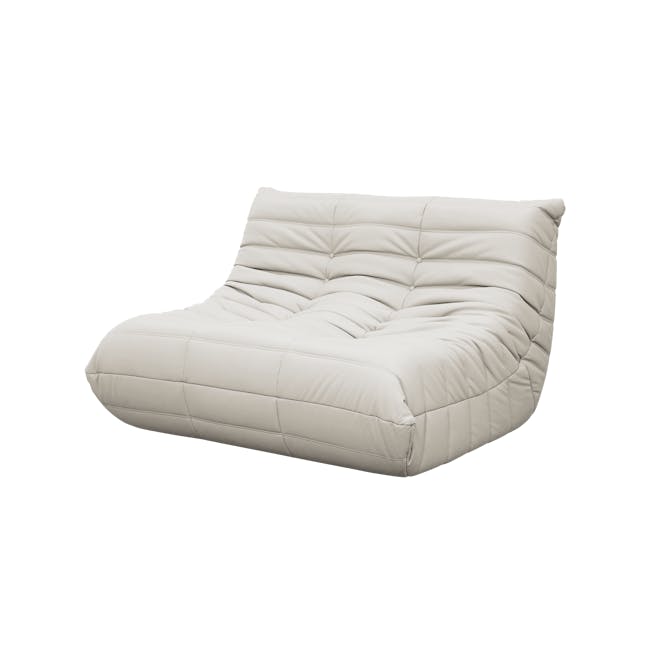 Hayward 2 Seater Low Sofa - Taupe (Faux Leather) - 2