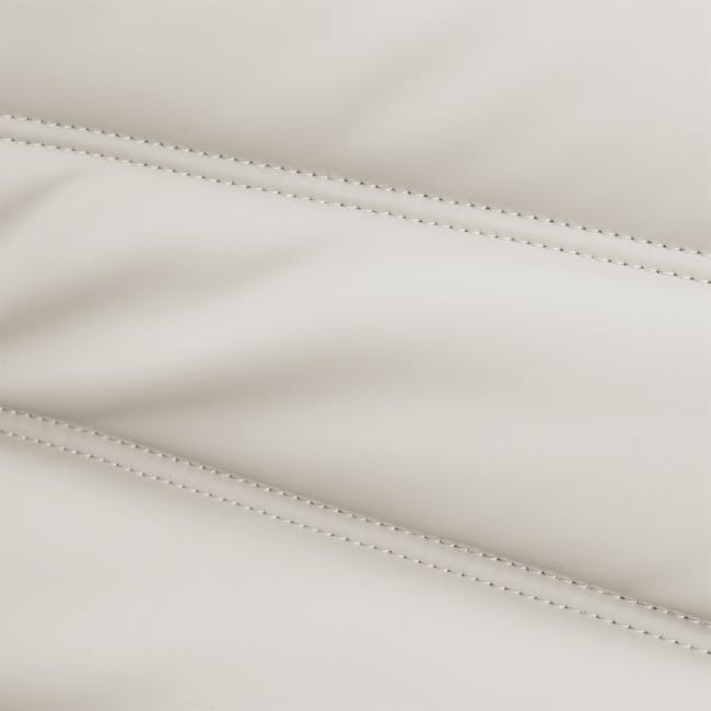 Hayward 2 Seater Low Sofa - Taupe (Faux Leather) - 5