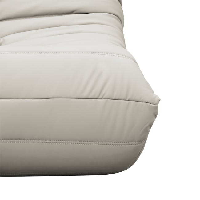 Hayward 2 Seater Low Sofa - Taupe (Faux Leather) - 7