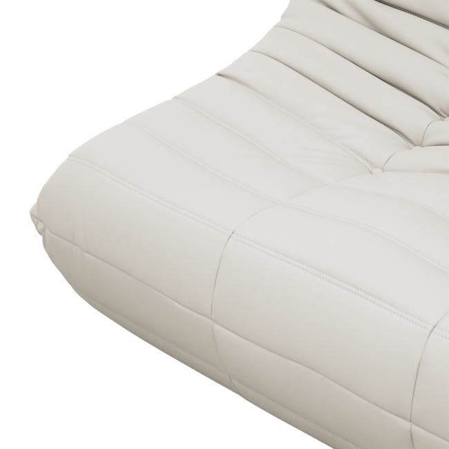 Hayward 2 Seater Low Sofa - Taupe (Faux Leather) - 6