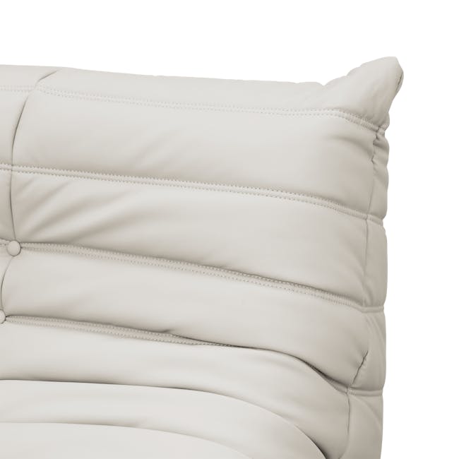 Hayward 2 Seater Low Sofa - Taupe (Faux Leather) - 4