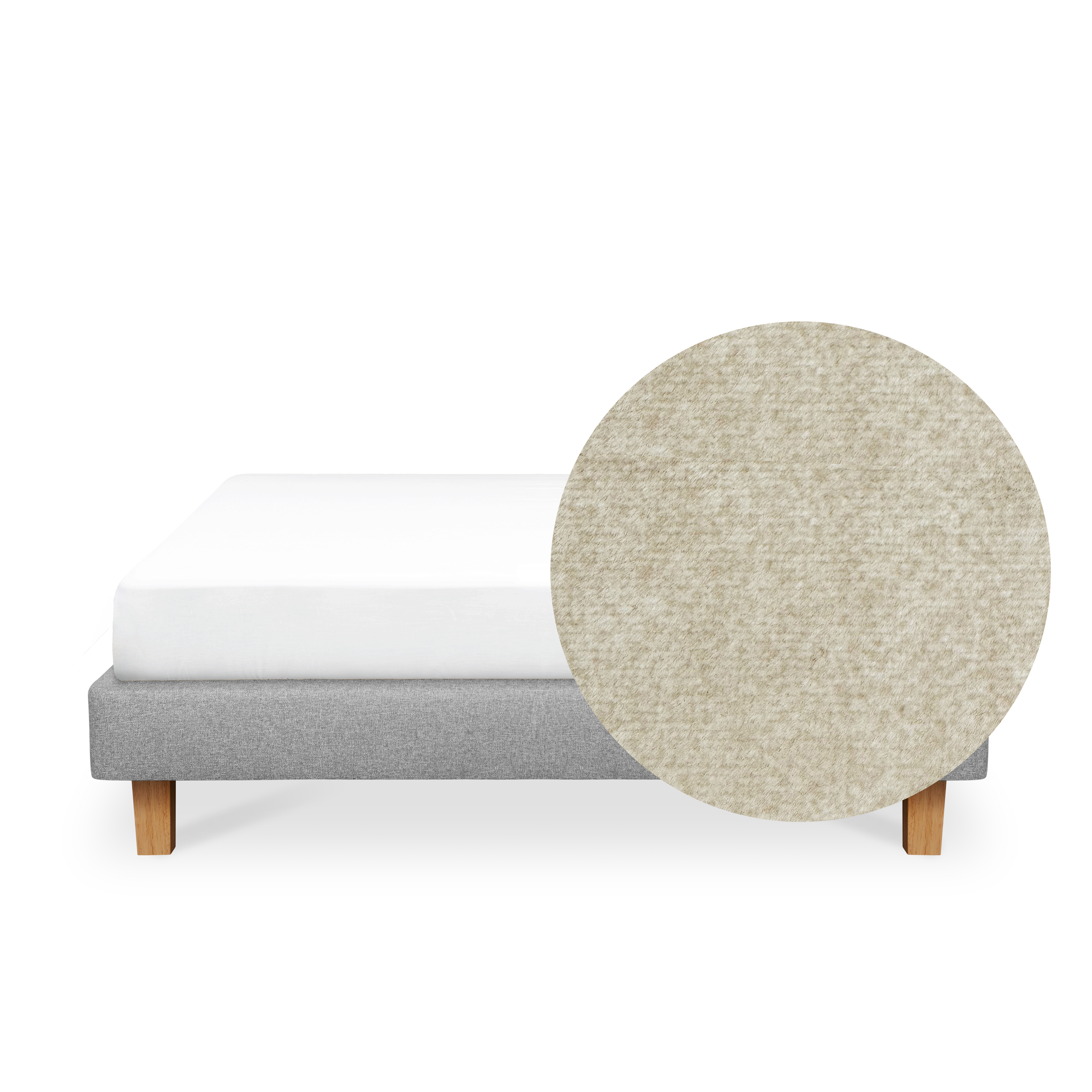 ESSENTIALS Queen Divan Bed - Latte (Pet Friendly)