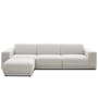 Milan 4 Seater Sofa with Ottoman - Ivory (Fabric) - 13