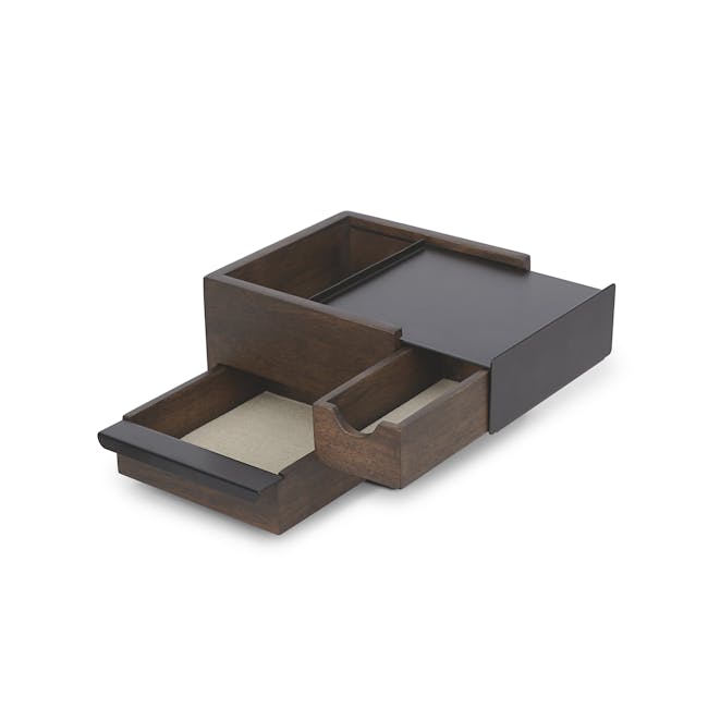 Mini Stowit Storage Box - Black, Walnut - 4