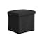 Domo Foldable Storage Cube Ottoman - Black