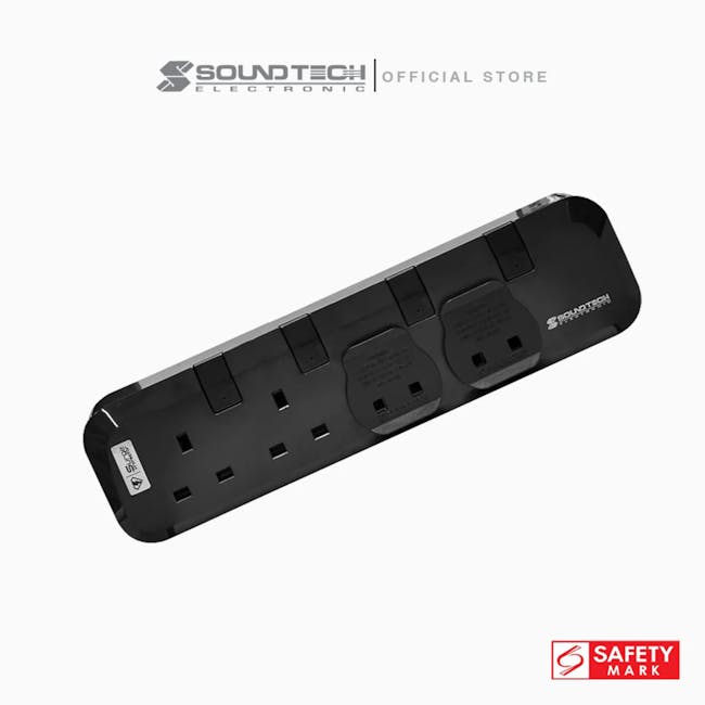 SOUNDTECH 4Way Power Indicator Extension Socket 3 Metres (PS-44) - 4
