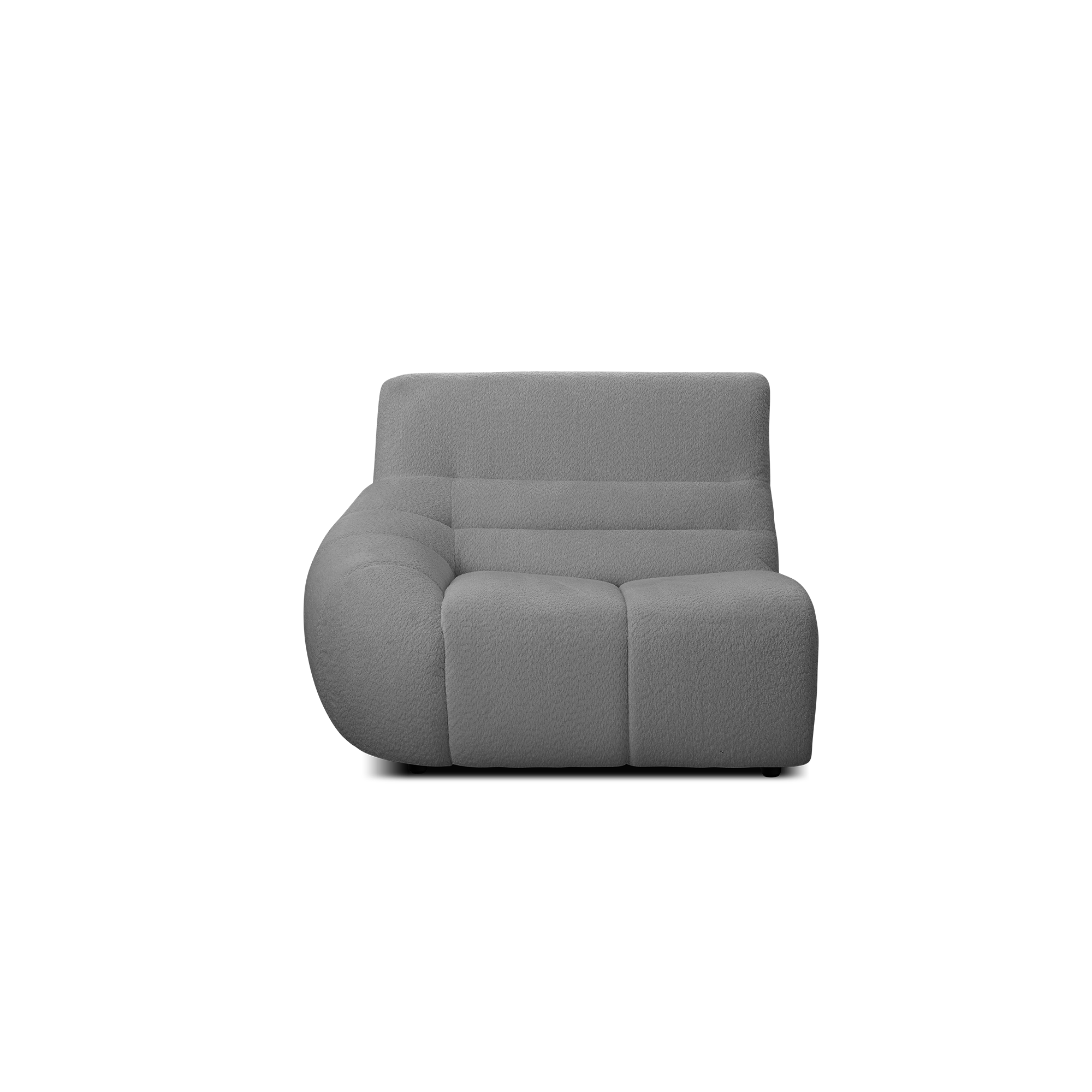 Tara Left Arm Sofa Unit - Dark Grey