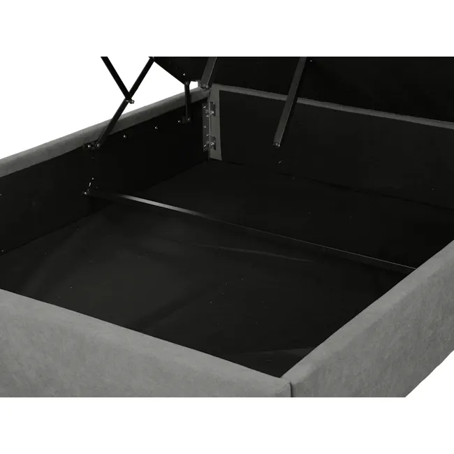 Arthur Single Storage Bed - Urban Grey (Fabric) - 5 - modern furniture, minimalist design, industrial style, black and white