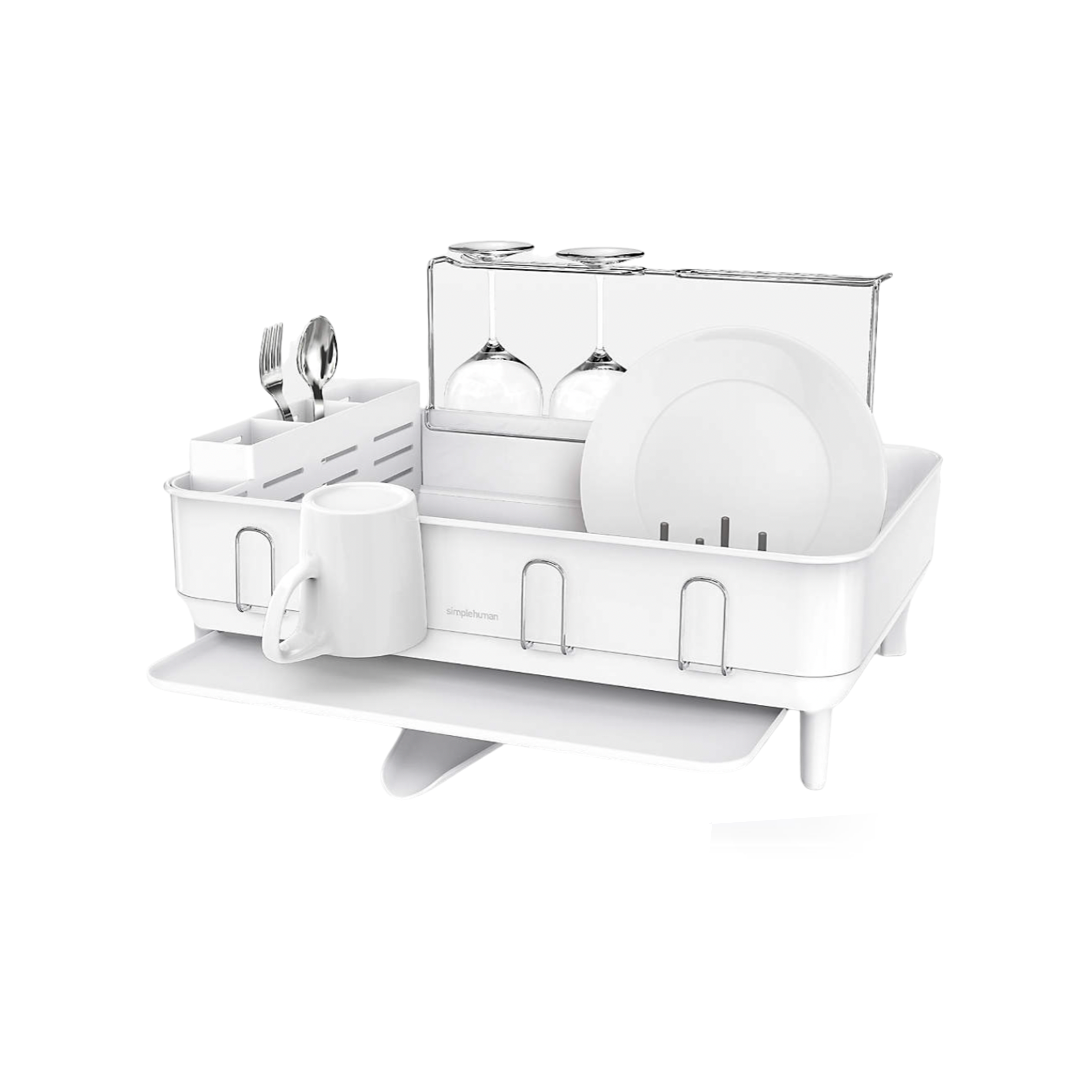 simplehuman Steel Frame Dishrack - White