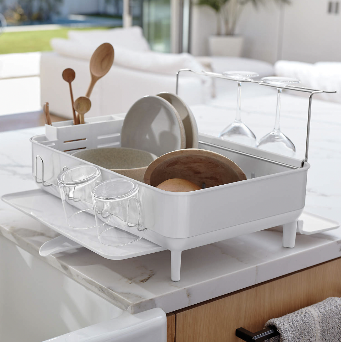 simplehuman Steel Frame Dishrack White, simplehuman Accessories